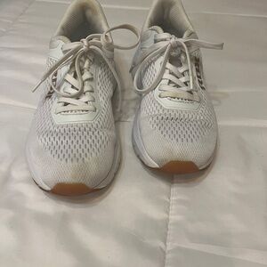 RBX White Mesh Athletic Sneakers with Light Beige Accent